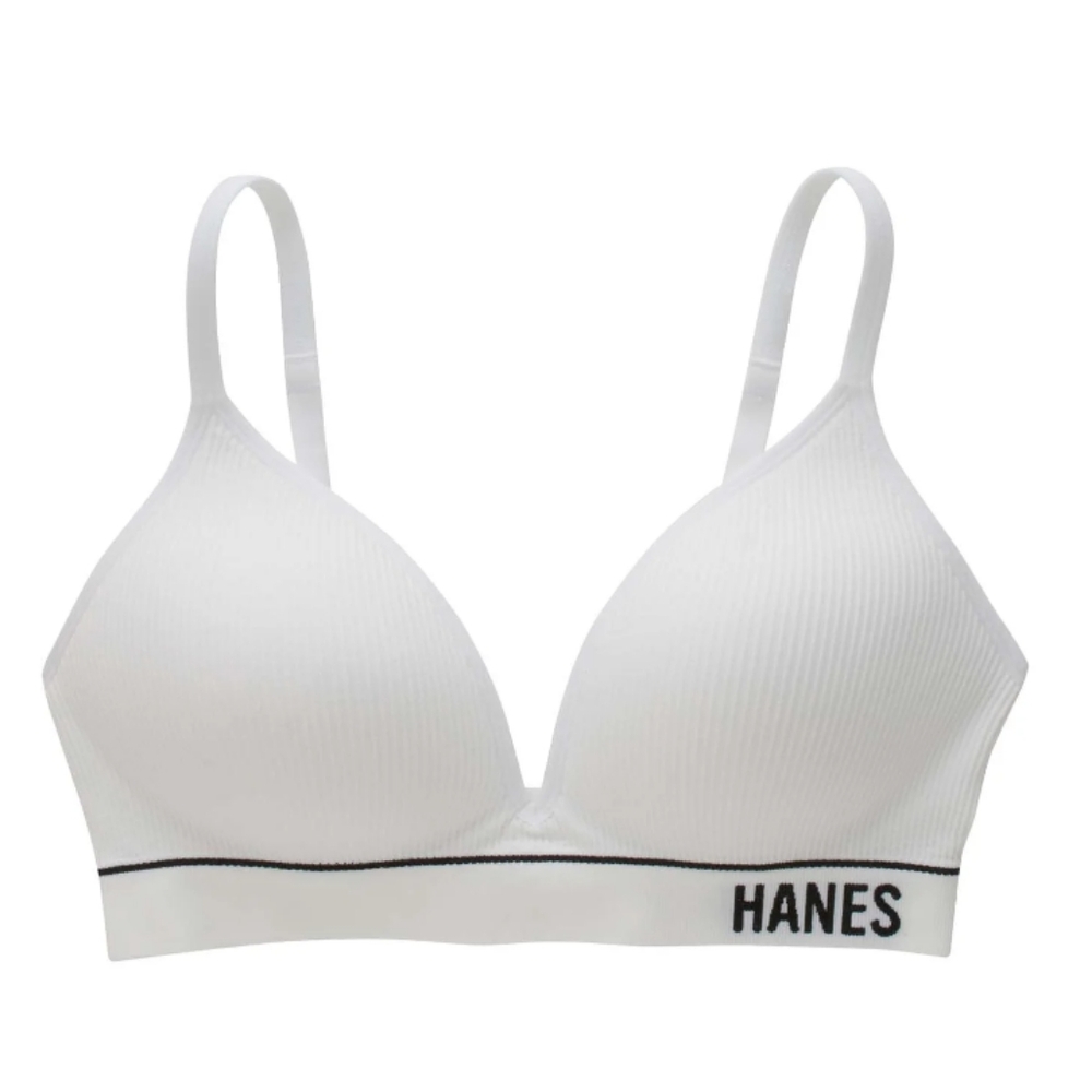 2 Hanes Originals Women's Rib Contour Wirefree Bra - Picture 2 of 11